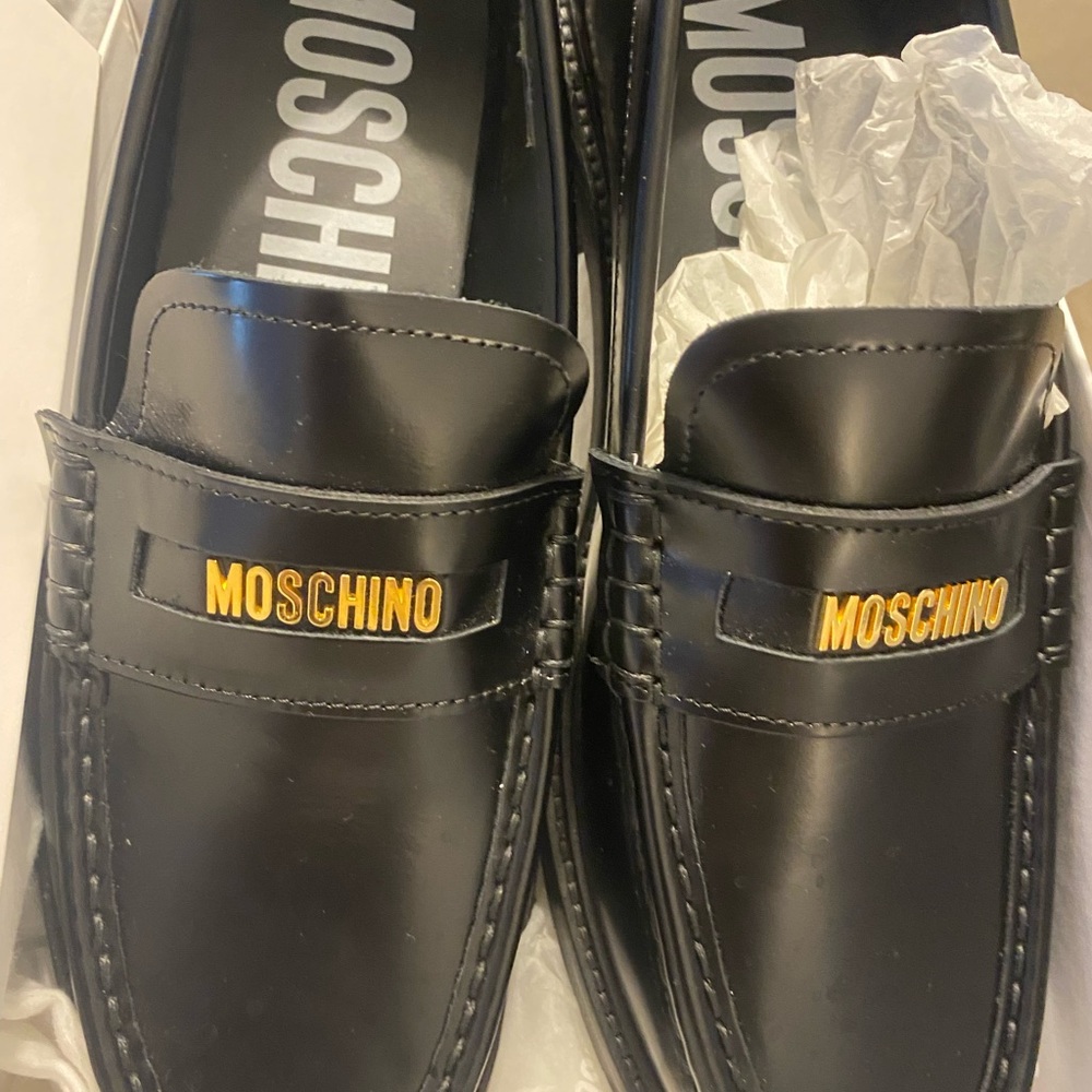 MOSCHINO LOAFERS worm once perfect condition. Work or Play this stylish loafer
